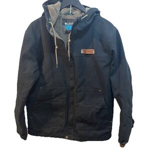 Columbia Men's Black Hooded Work Jacket